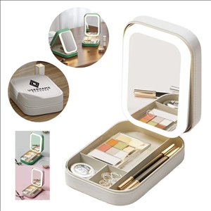 Travel Makeup Bag With LED Mirror